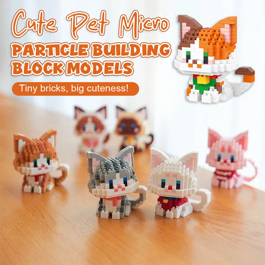 Niedliche Haustier-Mikropartikel-Bausteinmodelle 🐶🐱🧩
