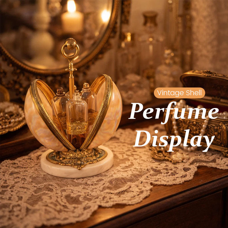 🕯 Vintage-Parfümdisplay aus Muscheln