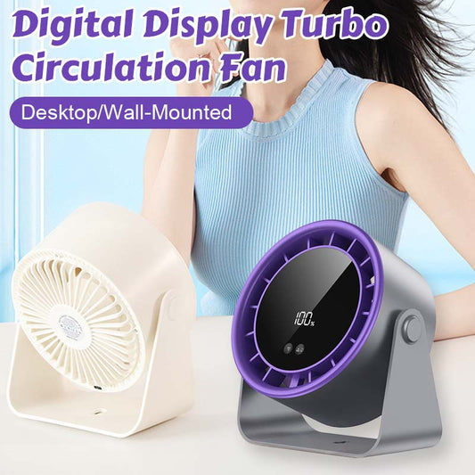 🌬️Digital Display Turbo-Umwälzlüfter (Tisch-/Wandmontage) 🌬️
