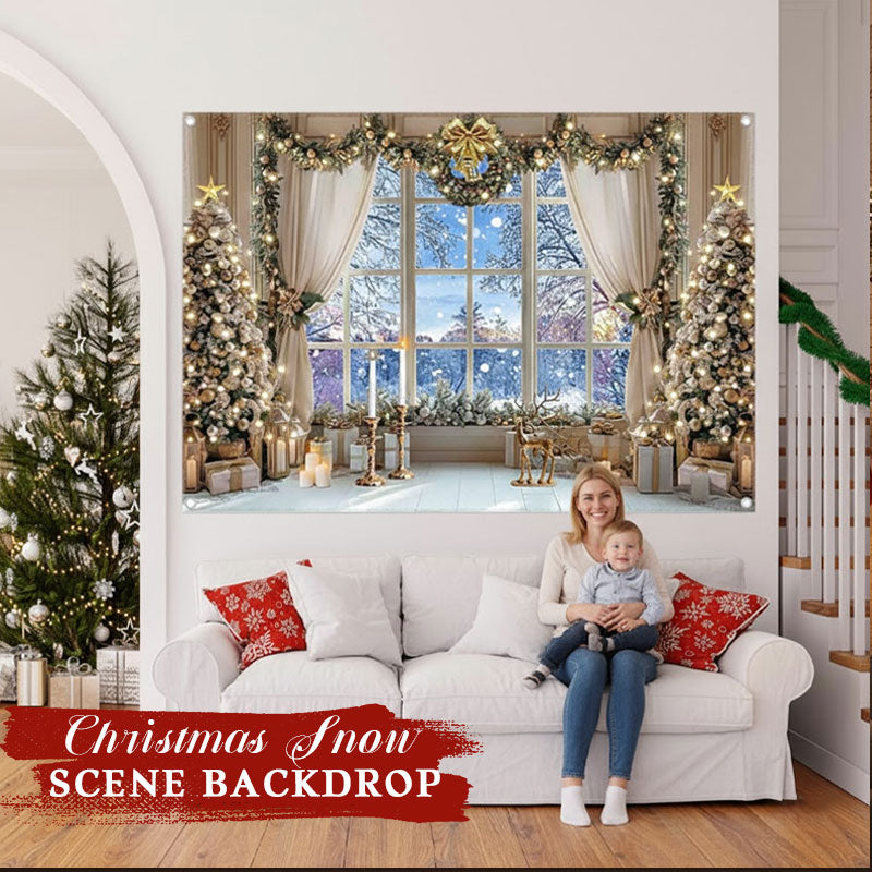 🎄 Weihnachts-Schneelandschaft als Hintergrund