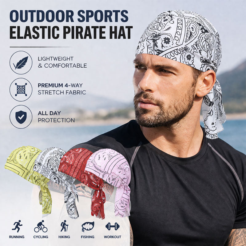 Elastischer Piratenhut für Outdoor-Sportarten
