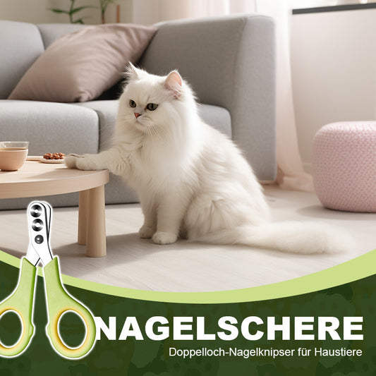 🐾 Doppelloch-Krallenschneider für Haustiere – Die perfekte Wahl für Katzenpflege!