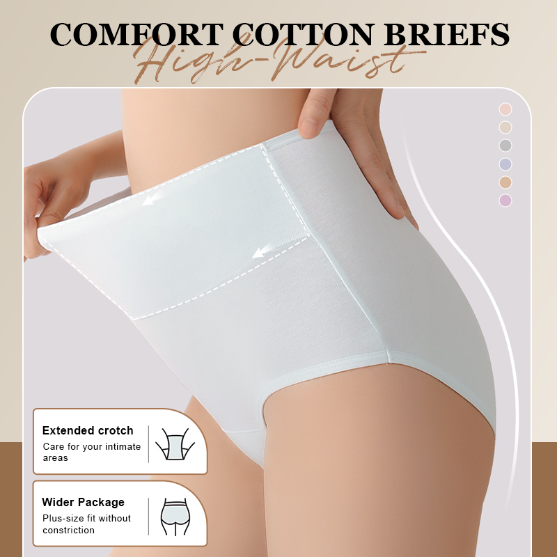 🤍 Bequeme Baumwollslips mit hoher Taille