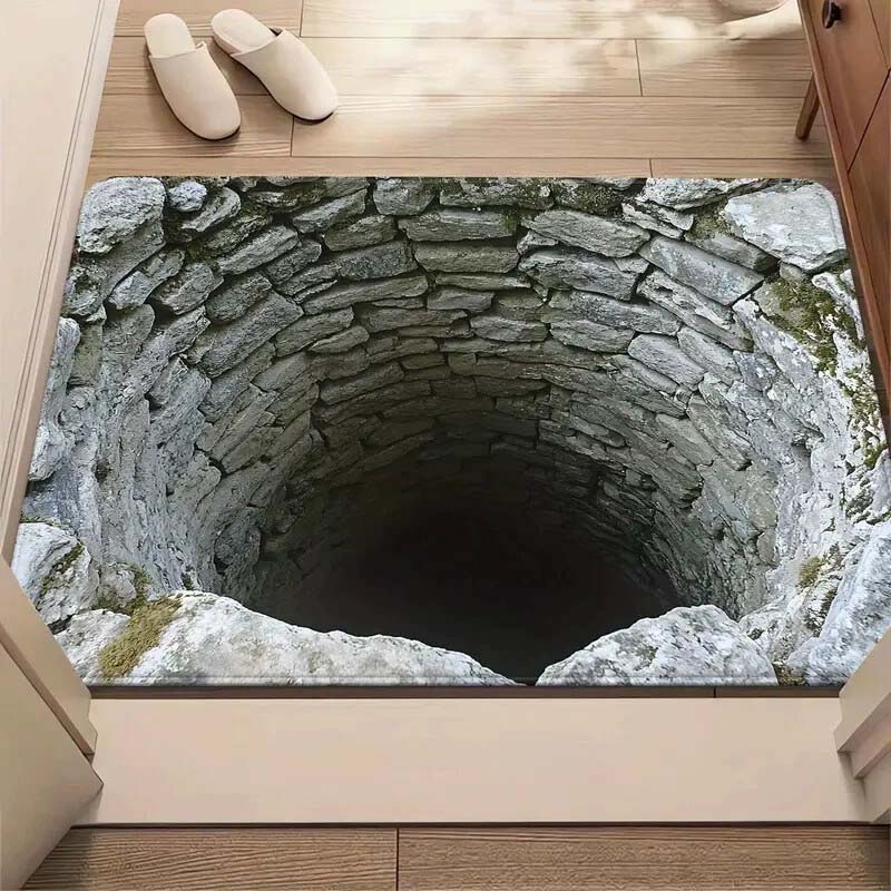 Visuelle Illusion Endless Abyss-Muster HD-bedruckte rutschfeste Türmatte