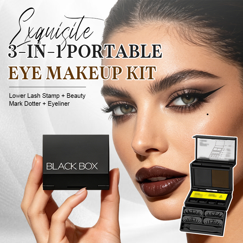 3-in-1-Set für das Augen-Make-up zum Mitnehmen: Stempel für die unteren Wimpern + Punktstift + Eyeliner