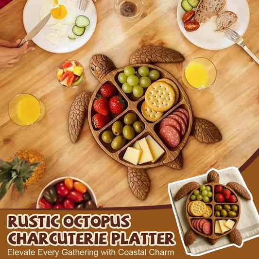 Rustikales Tintenfisch-Charcuterie-Brett