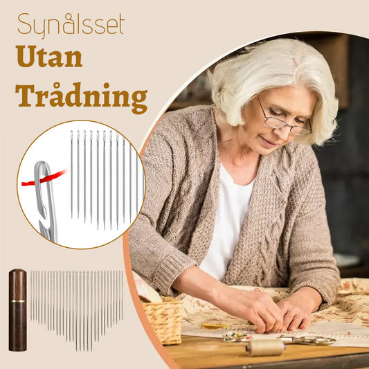 Sewing needle set without thread