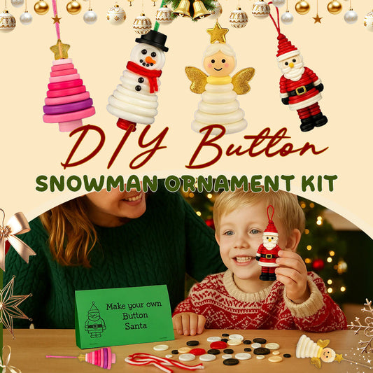 ☃️ DIY Knopf-Schneemann Schmuckset