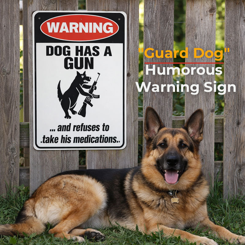 „Wachhund“ – lustiges Warnschild 🐶 — Gib deinen Nachbarn einen Gesprächsstoff