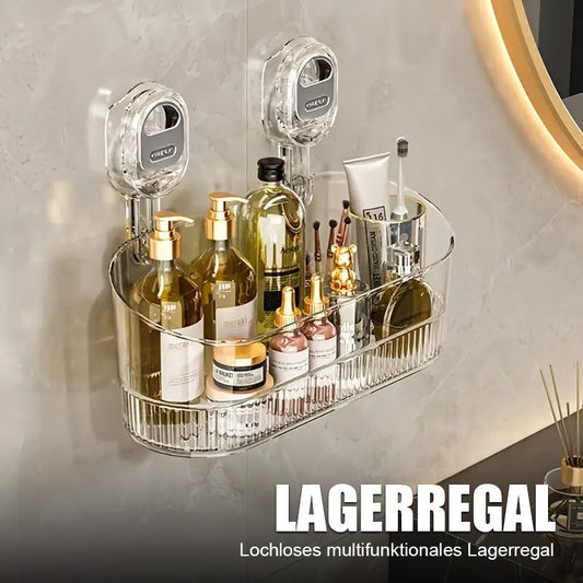 Ablagegestell mit Saugnapf und Abflusslöchern