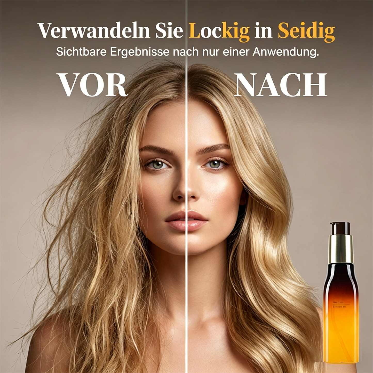 Marokkanisches Haarpflegeöl für intensive Regeneration – gegen krauses Haar, für Geschmeidigkeit, zur Reparatur von durch Färben und Glätten geschädigtem Haar