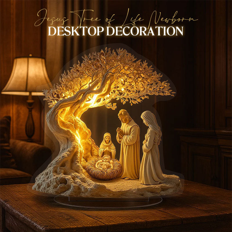 Jesus Baum Des Lebens Neugeborenen Desktop Dekoration