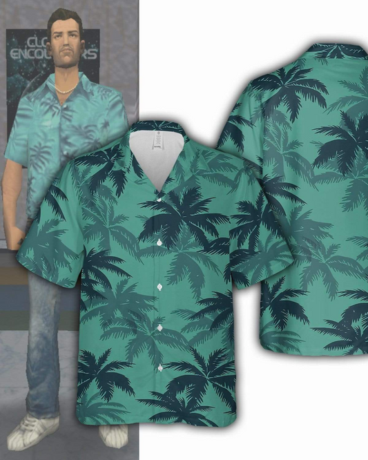 Hawaiianischer Strand Mit Kurzen Ärmeln