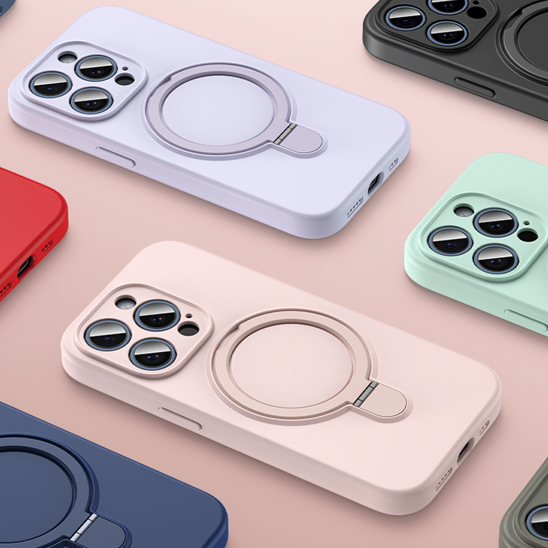 Liquid Silicone Case - Integrierter Ständer & MagSafe-kompatibel