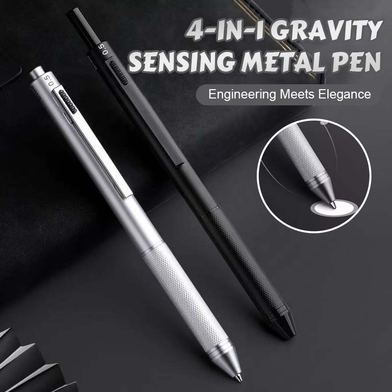 🖊️ Der smarte Minimalist: 4-in-1-Metallkugelschreiber mit Schwerkraftsensor