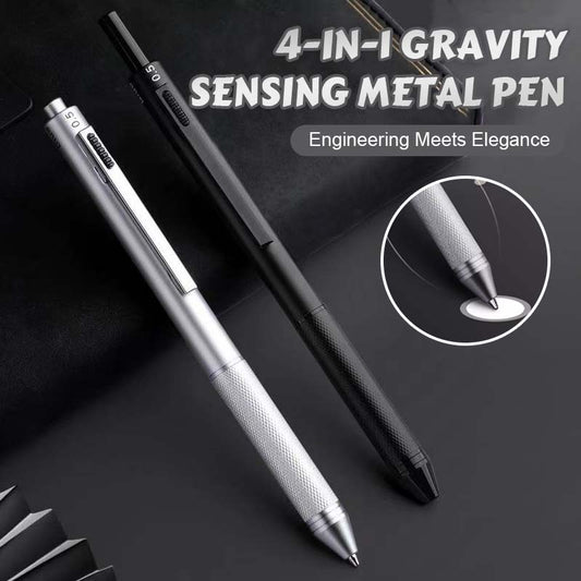 🖊️ Der smarte Minimalist: 4-in-1-Metallkugelschreiber mit Schwerkraftsensor