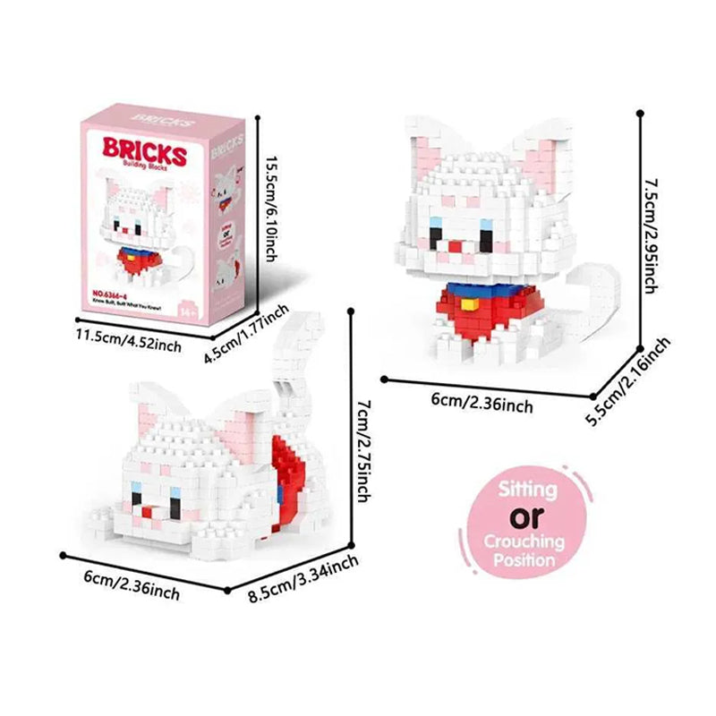 Niedliche Haustier-Mikropartikel-Bausteinmodelle 🐶🐱🧩