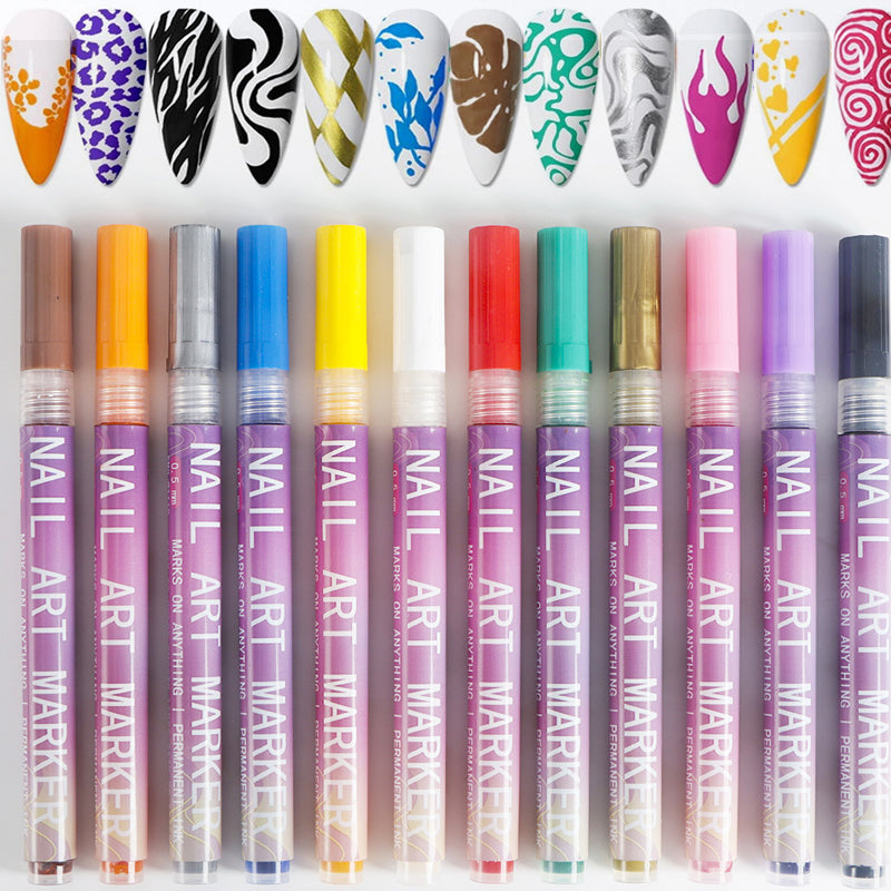 Professionelles Nagelkunst-Stift-Set mit 12 Farben