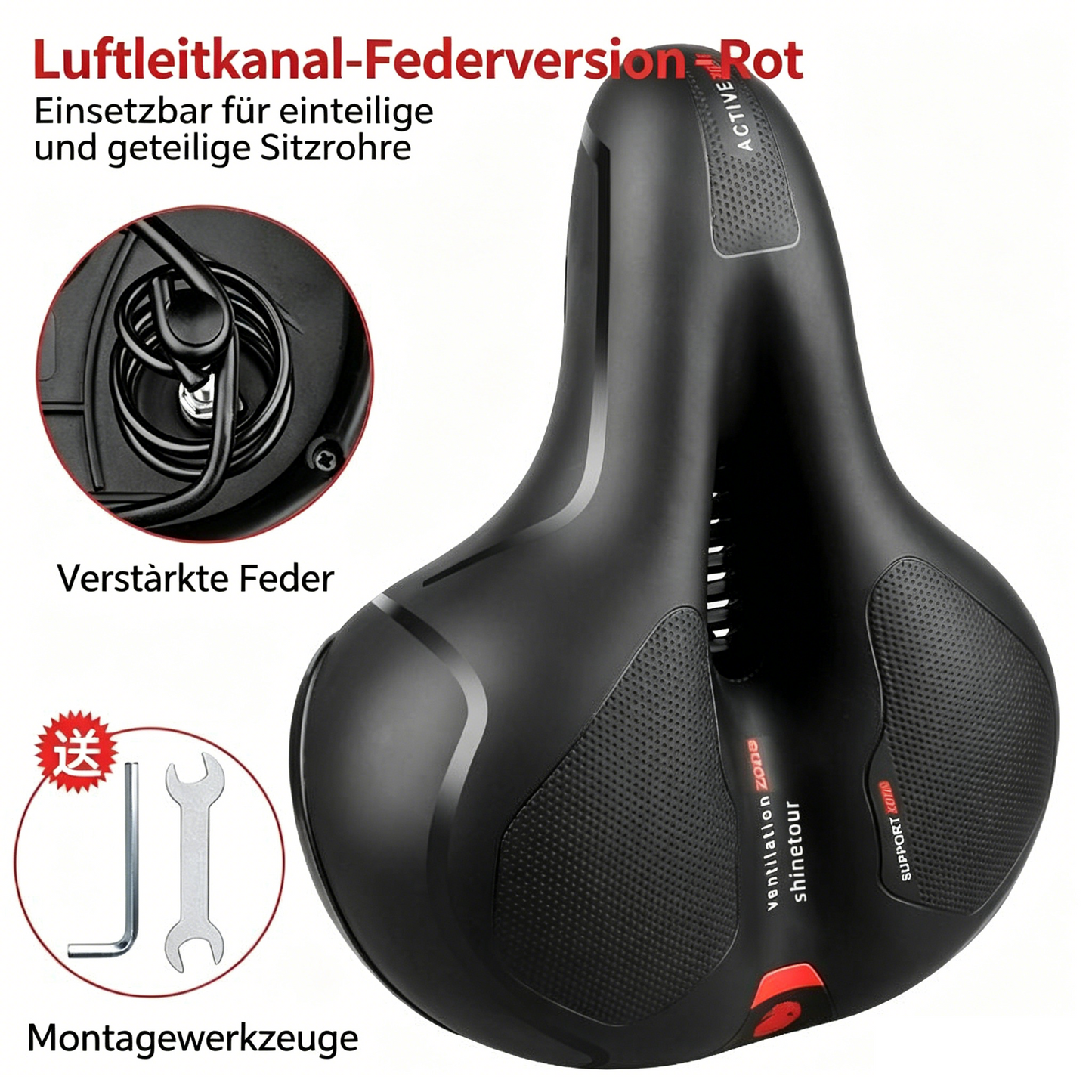 💥Bequemer und atmungsaktiver Fahrradsattel🚲