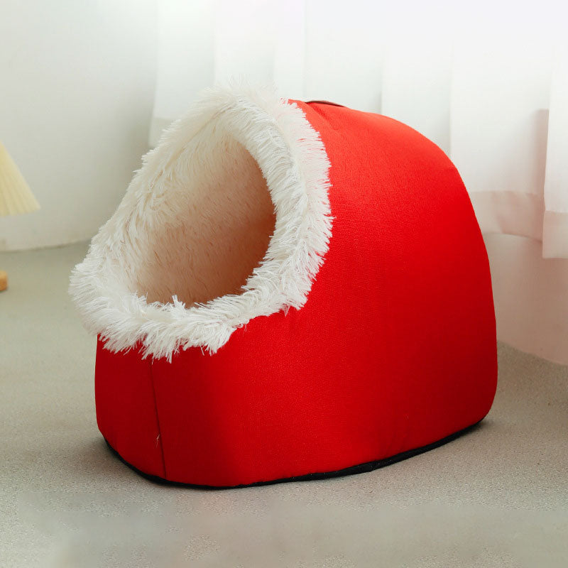 🐾Warmes Winterhöhlenbett für Haustiere