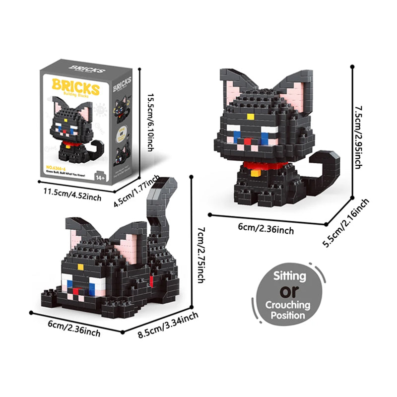 Niedliche Haustier-Mikropartikel-Bausteinmodelle 🐶🐱🧩