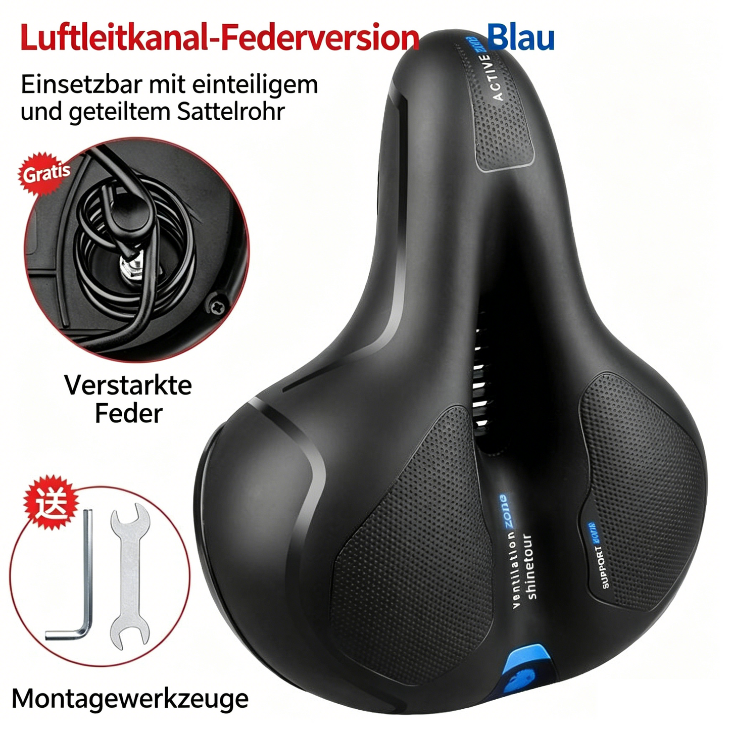 💥Bequemer und atmungsaktiver Fahrradsattel🚲