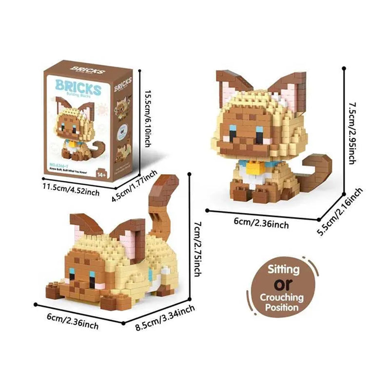 Niedliche Haustier-Mikropartikel-Bausteinmodelle 🐶🐱🧩