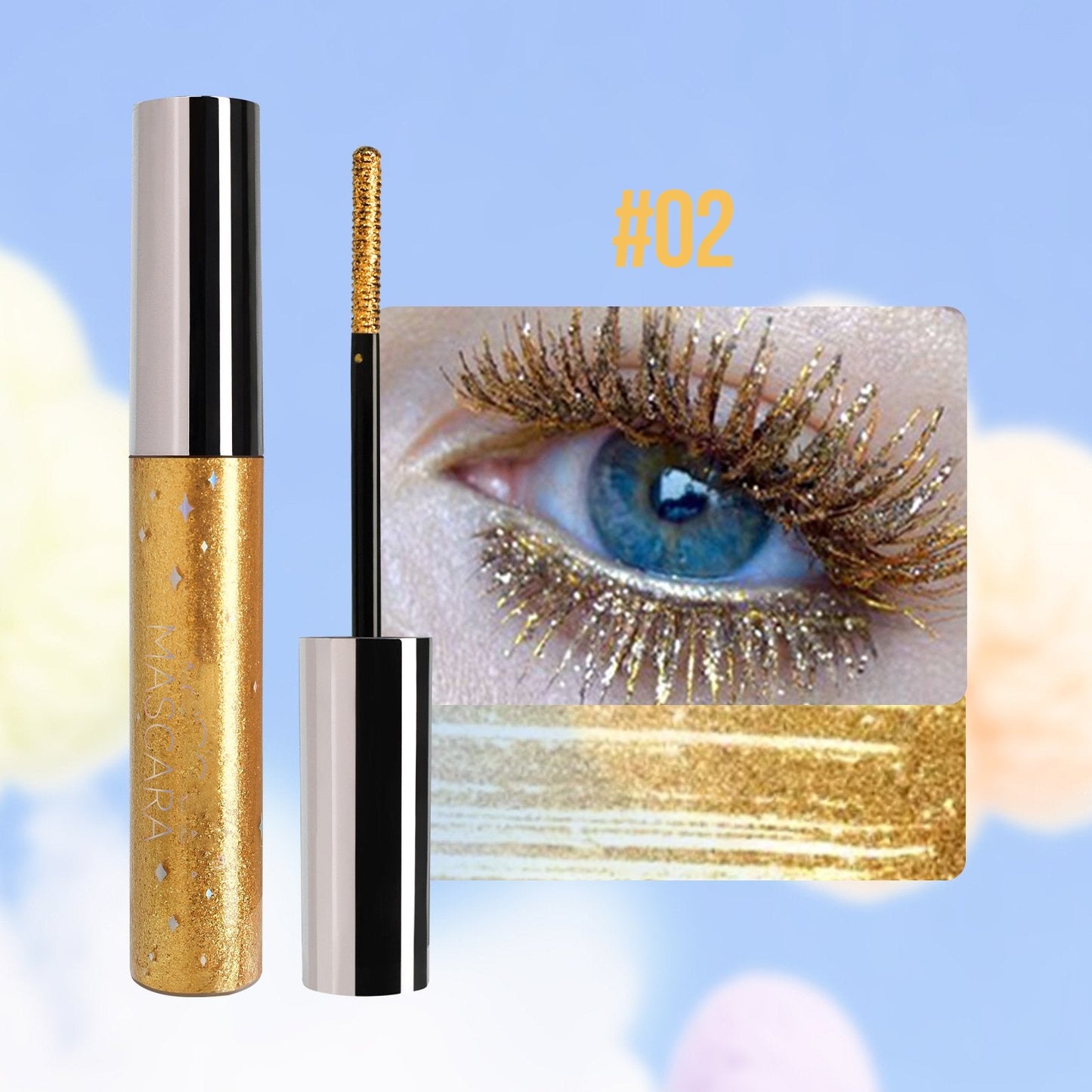 Farbenfrohe Glitzer-Mascara/Colorful Glitter Mascara
