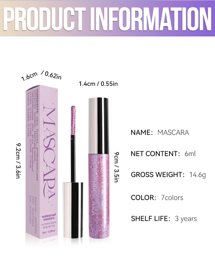 Farbenfrohe Glitzer-Mascara/Colorful Glitter Mascara