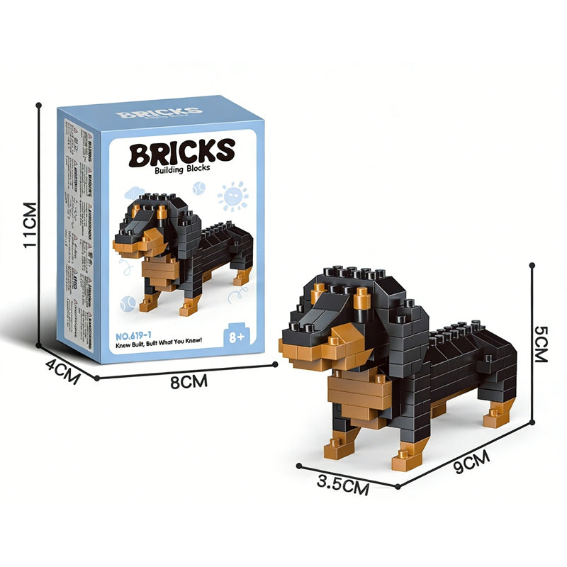 Niedliche Haustier-Mikropartikel-Bausteinmodelle 🐶🐱🧩