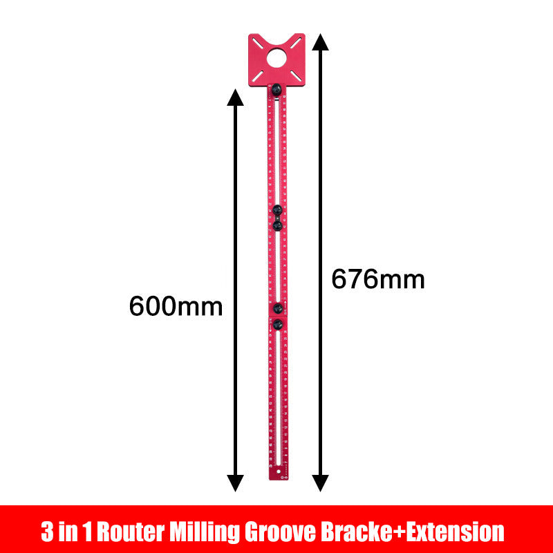 🔧✨ 3-in-1-Router-Fräshalterung für Nuten – verstellbar, Zoll-/cm-Skalen, modularer Aufbau 🛠️