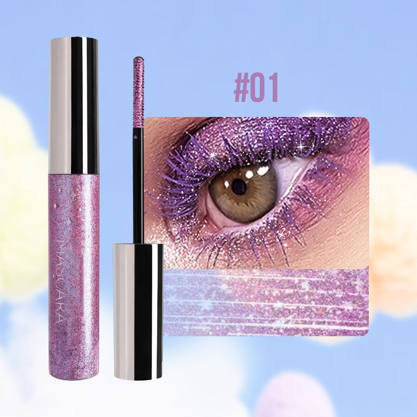 Farbenfrohe Glitzer-Mascara/Colorful Glitter Mascara