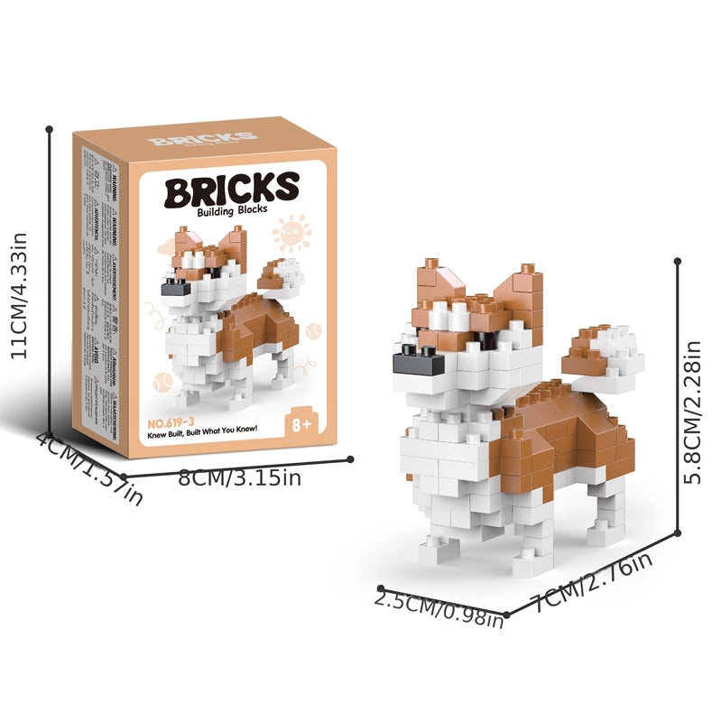 Niedliche Haustier-Mikropartikel-Bausteinmodelle 🐶🐱🧩