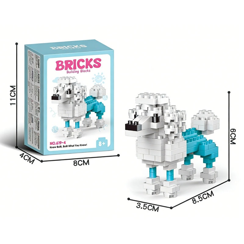 Niedliche Haustier-Mikropartikel-Bausteinmodelle 🐶🐱🧩