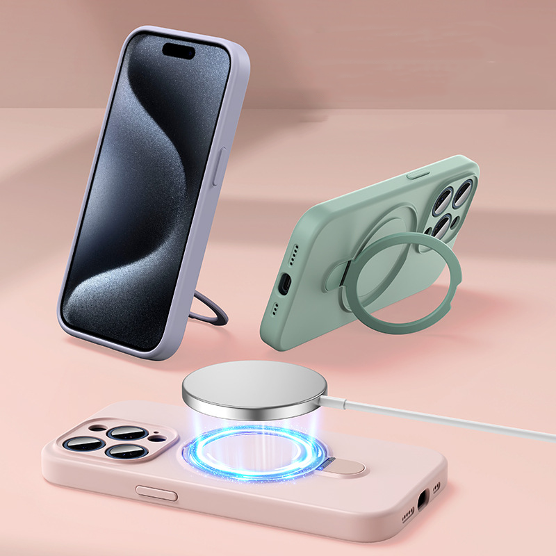 Liquid Silicone Case - Integrierter Ständer & MagSafe-kompatibel