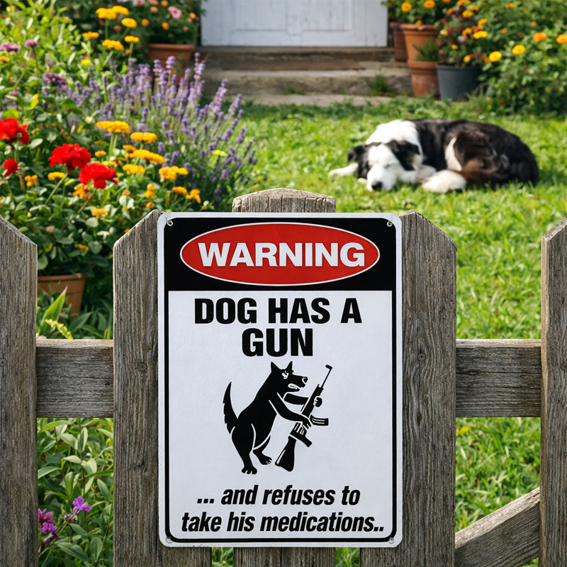 „Wachhund“ – lustiges Warnschild 🐶 — Gib deinen Nachbarn einen Gesprächsstoff