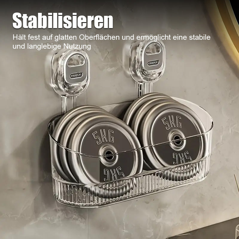 Ablagegestell mit Saugnapf und Abflusslöchern