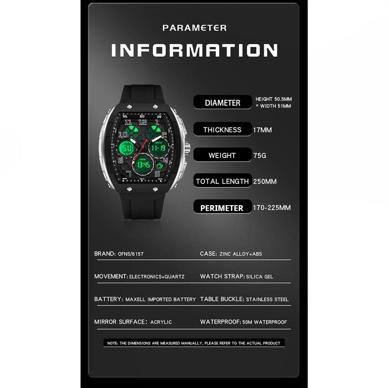 💎Sportliche Leucht-Digitaluhr für Herren