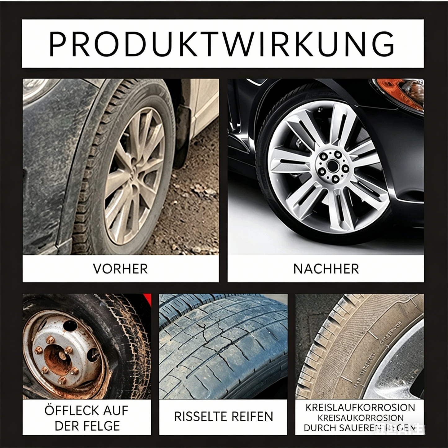 🔥Reifenwachs – sorgt für strahlenden Schwarzglanz, schützt vor UV-Strahlung und weist Schmutz ab 🚗