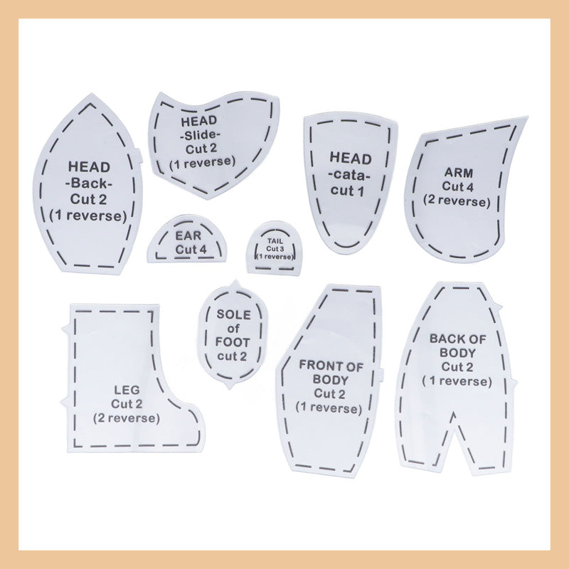 🎄Memory Bear Schablonenlineal-Set