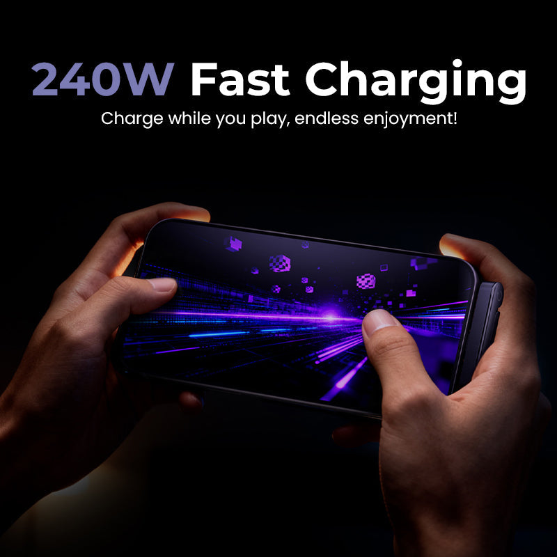 ⚡2-in-1-Ladekabel mit unsichtbarer Halterung – 240-W-Schnellladekabel mit integrierter Handyhalterung