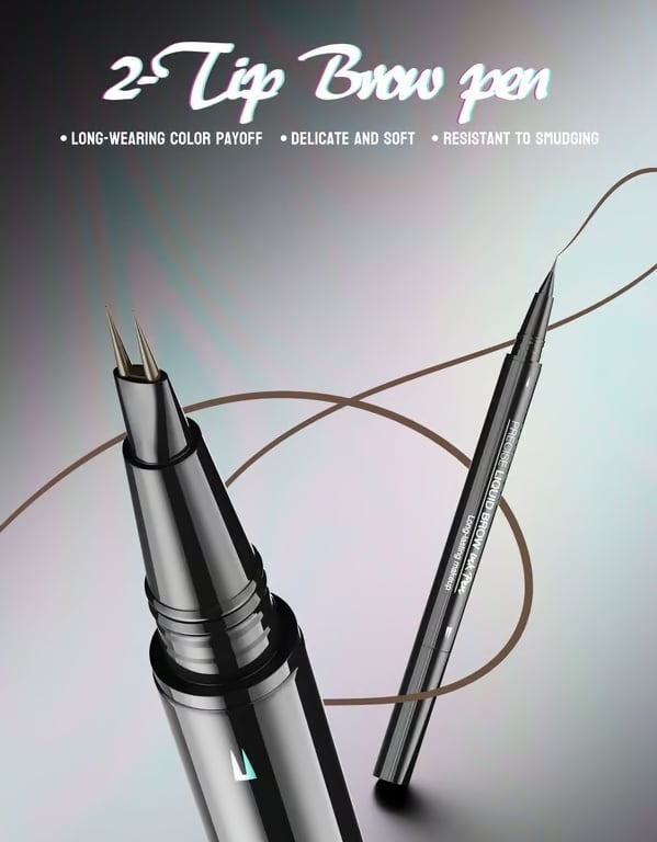 💖2-in-1-Augenbrauenstift mit Mikro-Gabelspitze und präziser Bürstenspitze