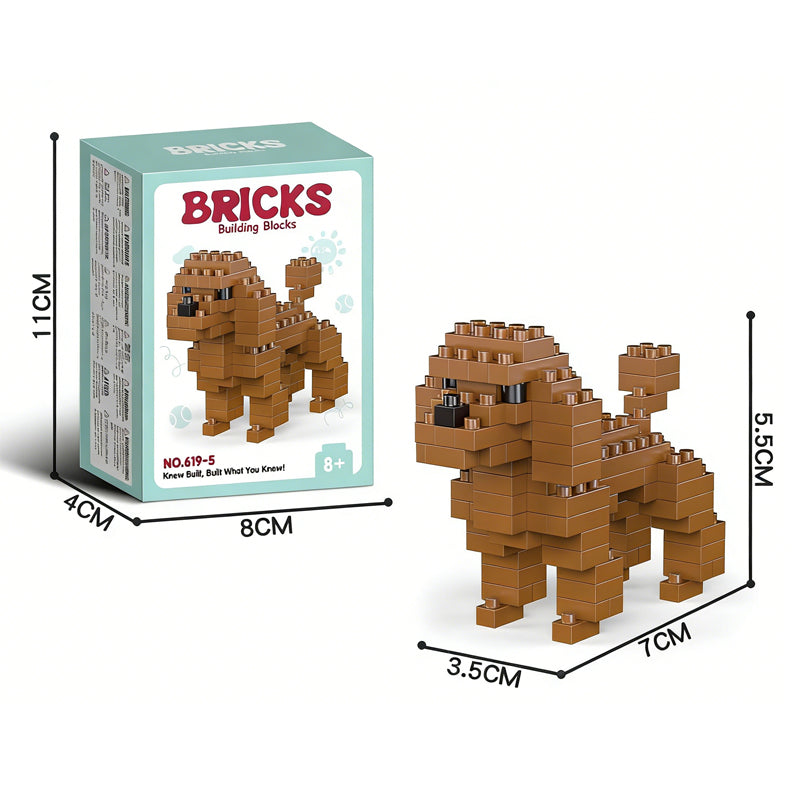 Niedliche Haustier-Mikropartikel-Bausteinmodelle 🐶🐱🧩