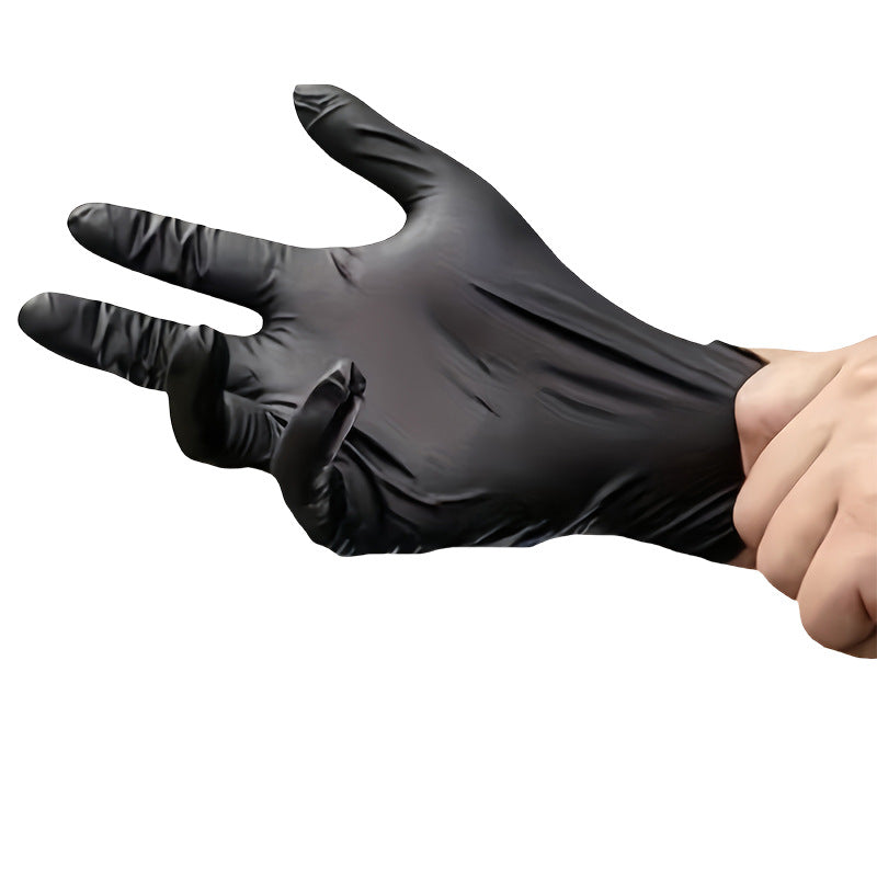 100/50 Stück schwarze Einweghandschuhe aus Nitril
