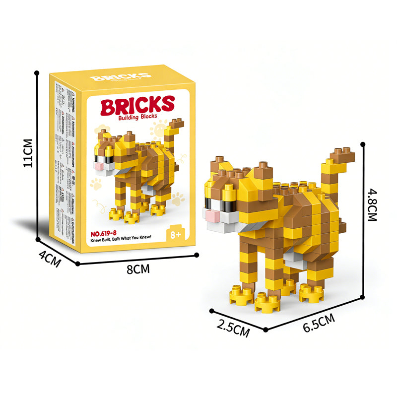 Niedliche Haustier-Mikropartikel-Bausteinmodelle 🐶🐱🧩