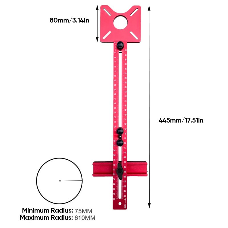 🔧✨ 3-in-1-Router-Fräshalterung für Nuten – verstellbar, Zoll-/cm-Skalen, modularer Aufbau 🛠️