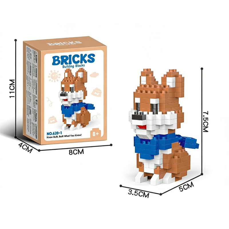 Niedliche Haustier-Mikropartikel-Bausteinmodelle 🐶🐱🧩