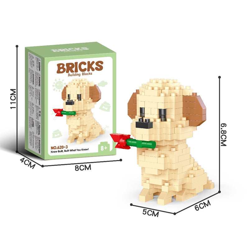 Niedliche Haustier-Mikropartikel-Bausteinmodelle 🐶🐱🧩