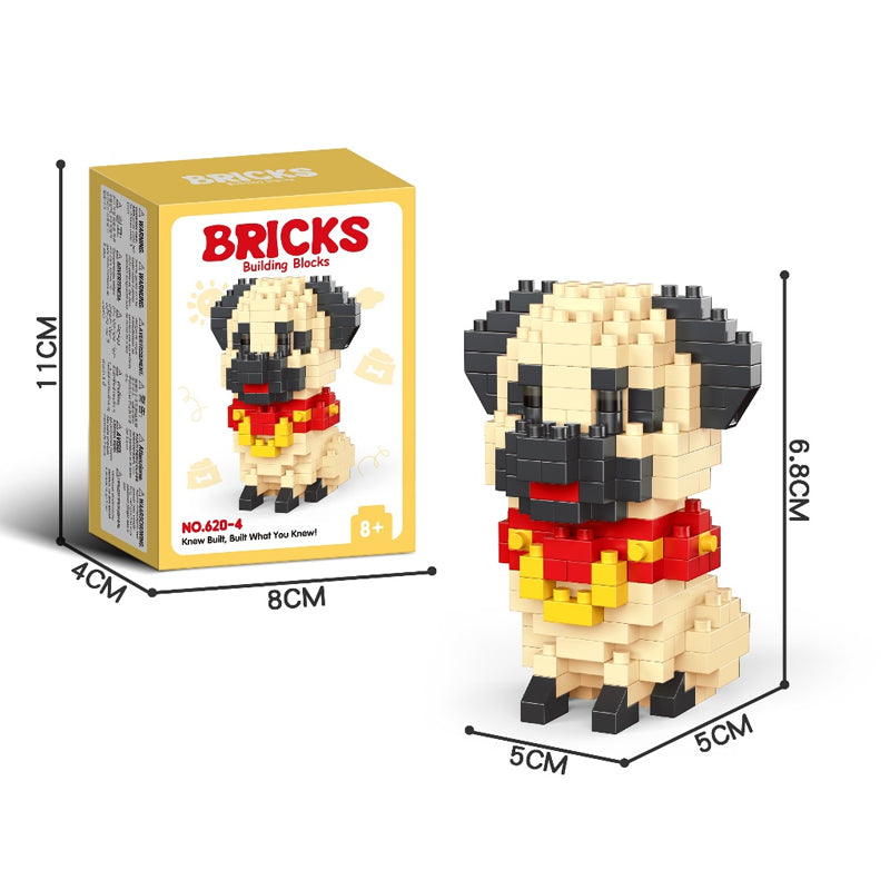 Niedliche Haustier-Mikropartikel-Bausteinmodelle 🐶🐱🧩