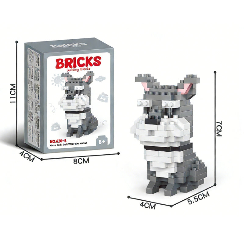 Niedliche Haustier-Mikropartikel-Bausteinmodelle 🐶🐱🧩